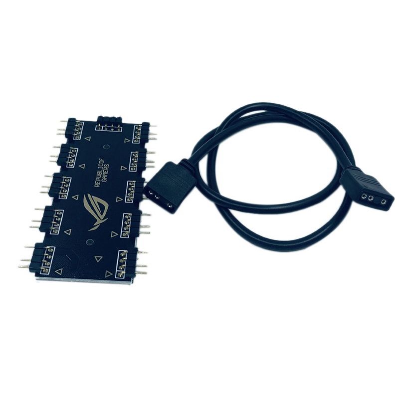 10 Way RGB Hub Computer Motherboard RGB Fan Expansion Line