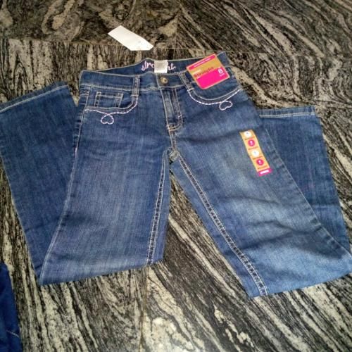 Kids Solid Straight Jean For Girls