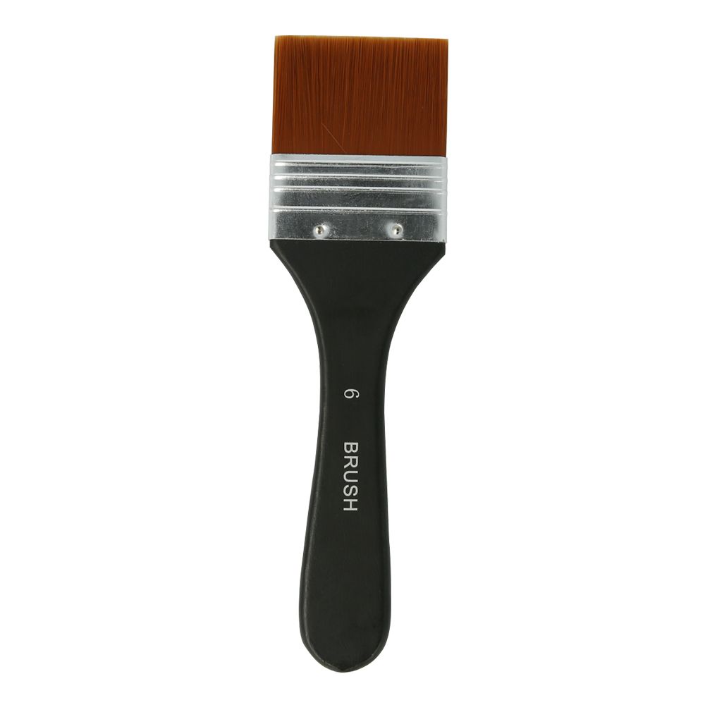 1pc Professional Flat Paint Brush Nylon Trim Art Paintbrush