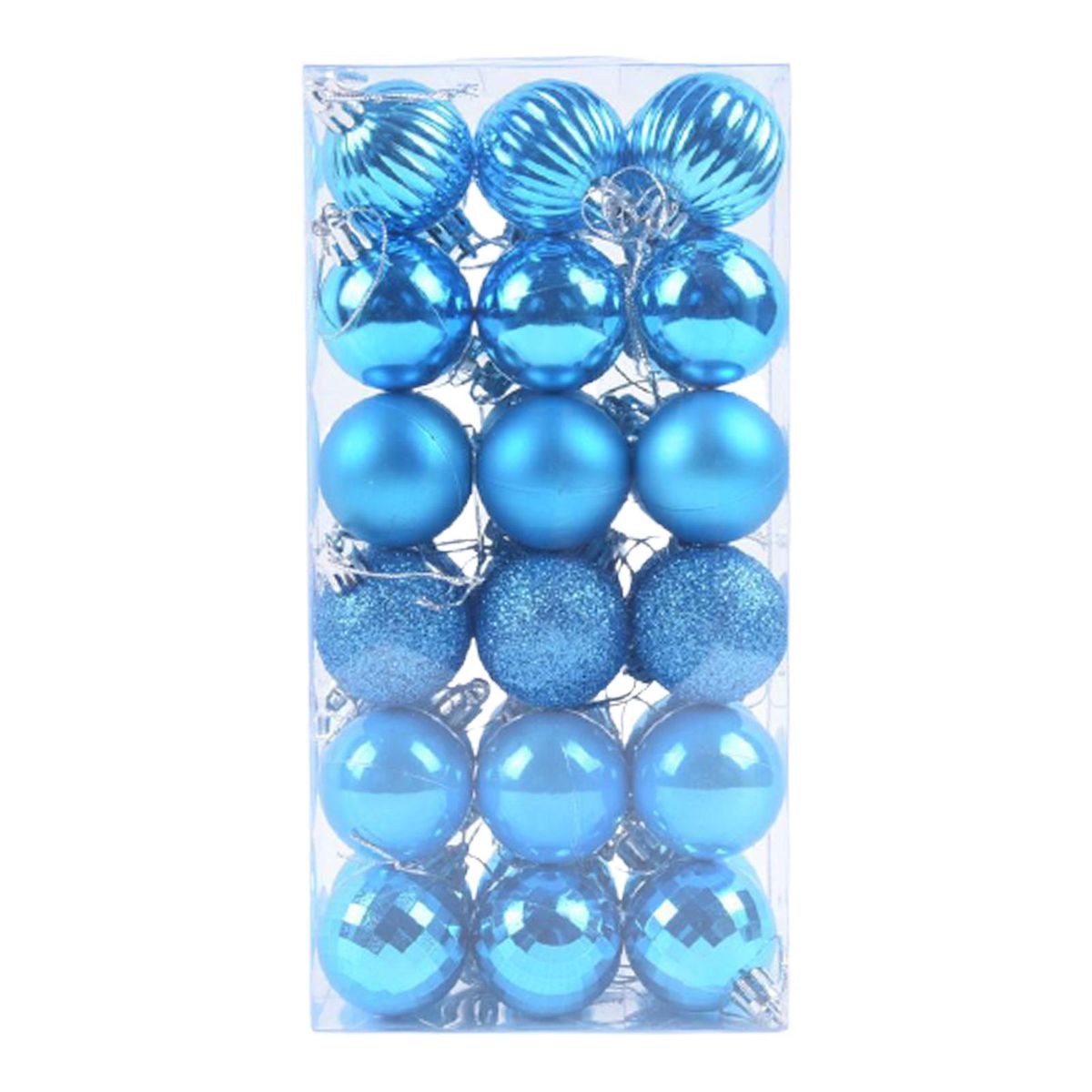 36Pcs Christmas Balls Shatterproof Anti-deform-Lake Blue