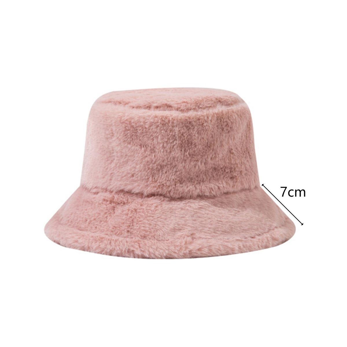 Fisherman Cap Attractive Fluffy Solid Color Cold-Leopard