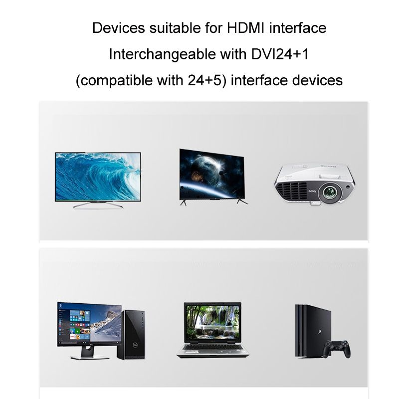 JINGHUA HDMI To DVI Transfer HD Cable 1m