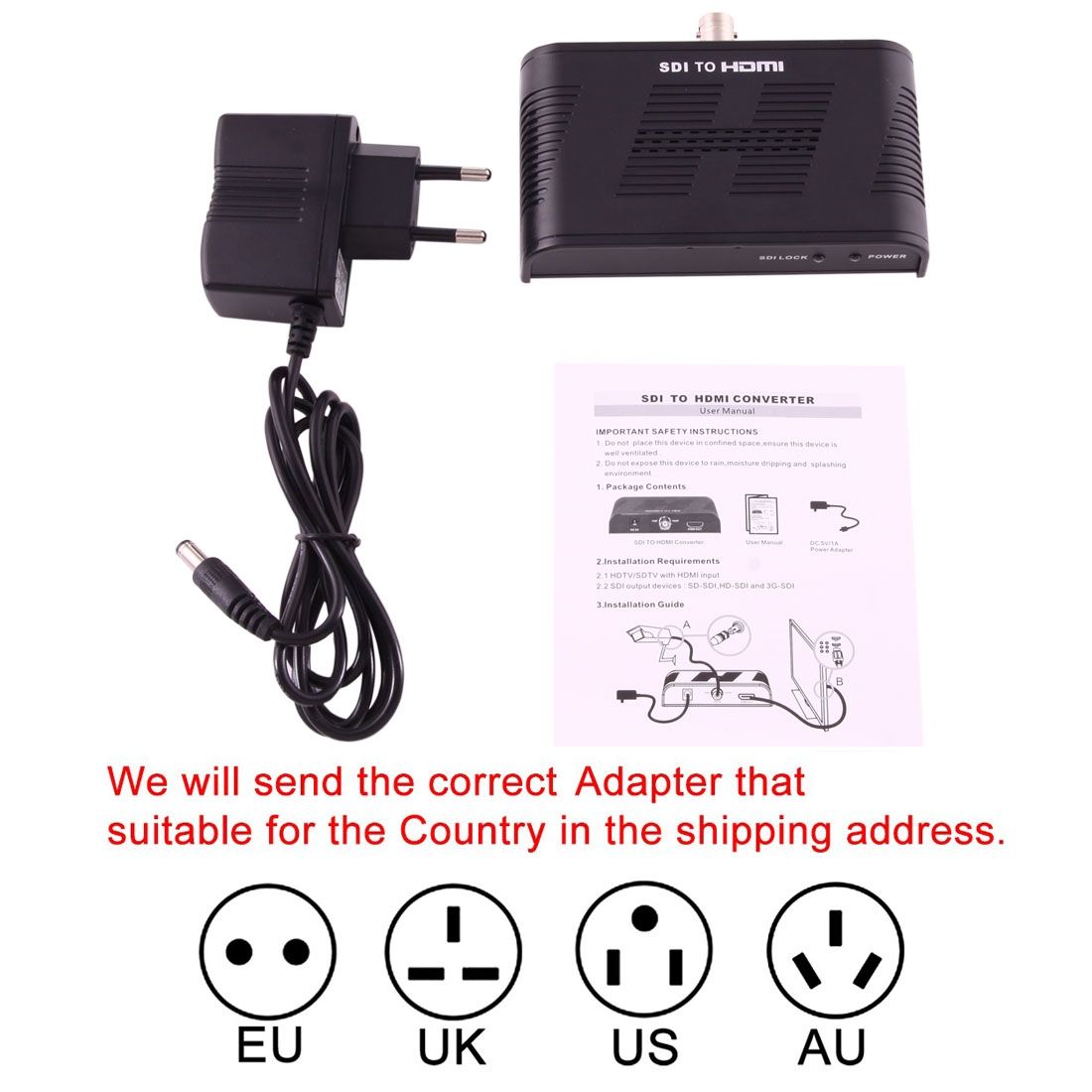 L008 SD-SDI / HD-SDI / 3G-SDI To HDMI Video Converter