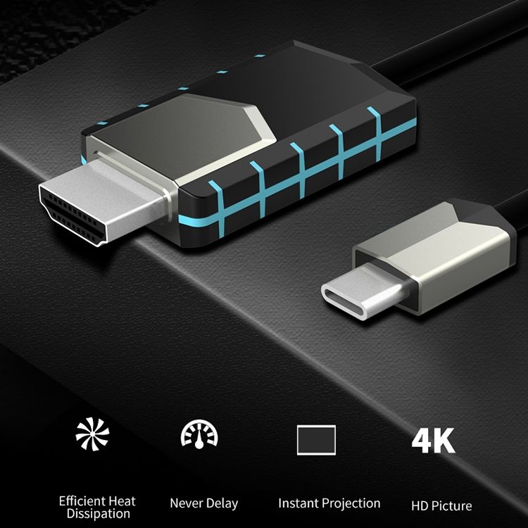 MiraScreen TC03 Type-C To HDMI HD 4K Converter Adapter Cable
