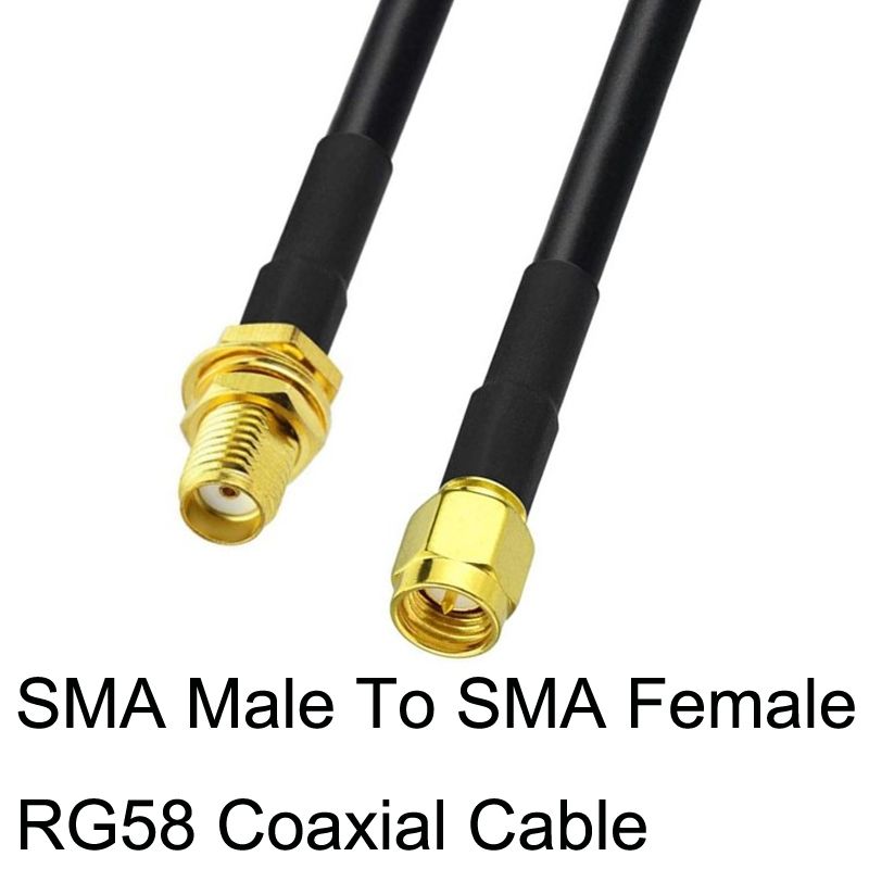 SMA Male To SMA Female RG58 Coaxial Cable, Cable Length:1.5m