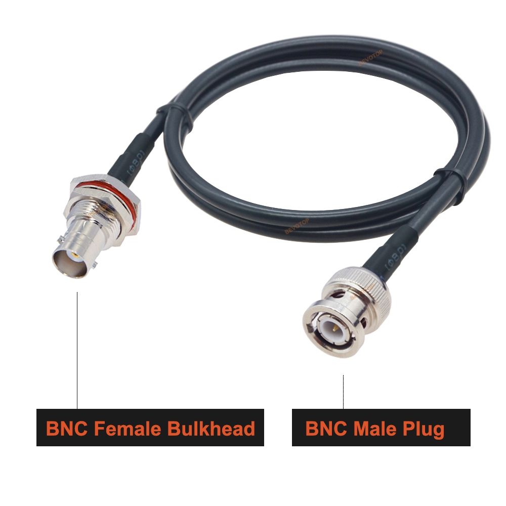 BNC Female To BNC Male RG58 Coaxial Cable, Cable Length:1m