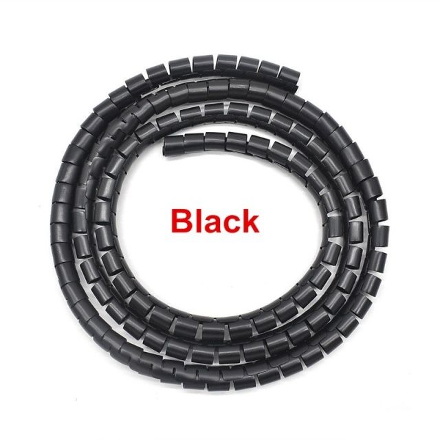 2M Flexible Spiral Tube Cable Organizer Wire Wrap Cord