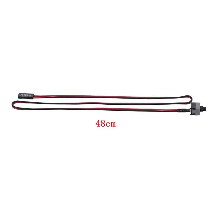PC Cable 48cm 2 Pin SW Cable On/Off/Reset Push Button ATX