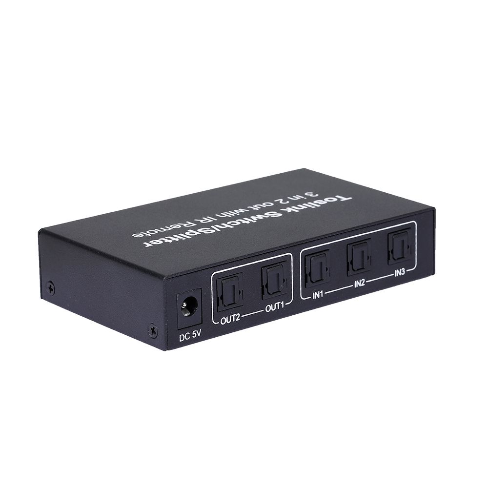 NK-T32 3 In 2 Out Toslink Cable Switch Splitter