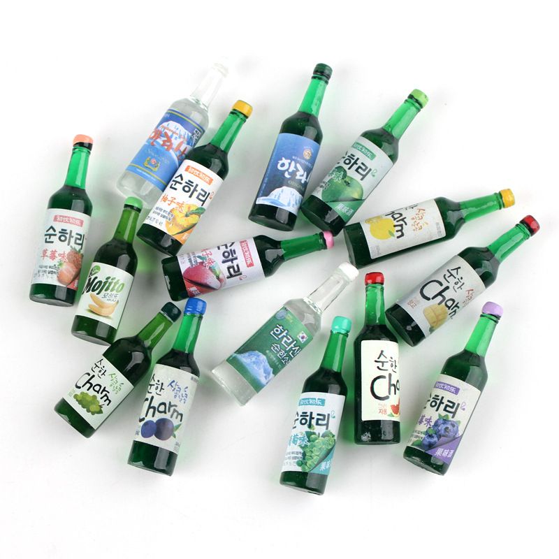 Dollhouse Korea Wine Miniature 16 Fruit Bottle Soju Model