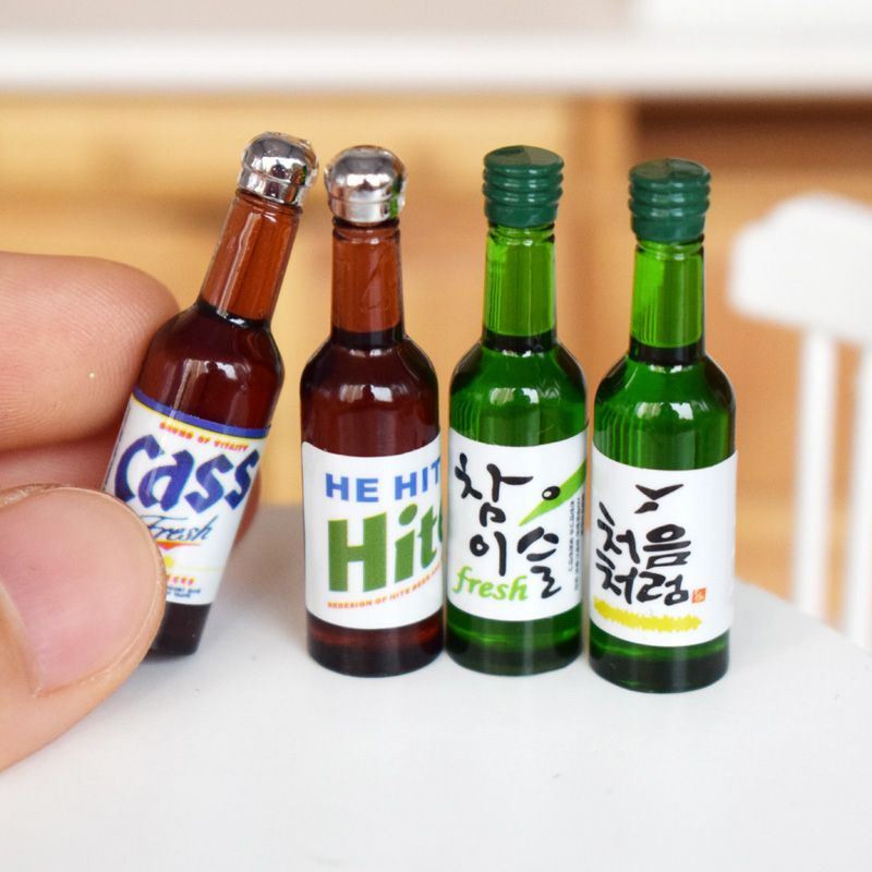 Dollhouse Korea Wine Miniature 16 Fruit Bottle Soju Model