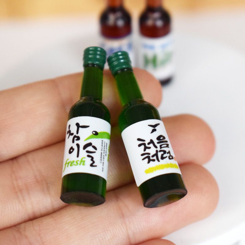 Dollhouse Korea Wine Miniature 16 Fruit Bottle Soju Model