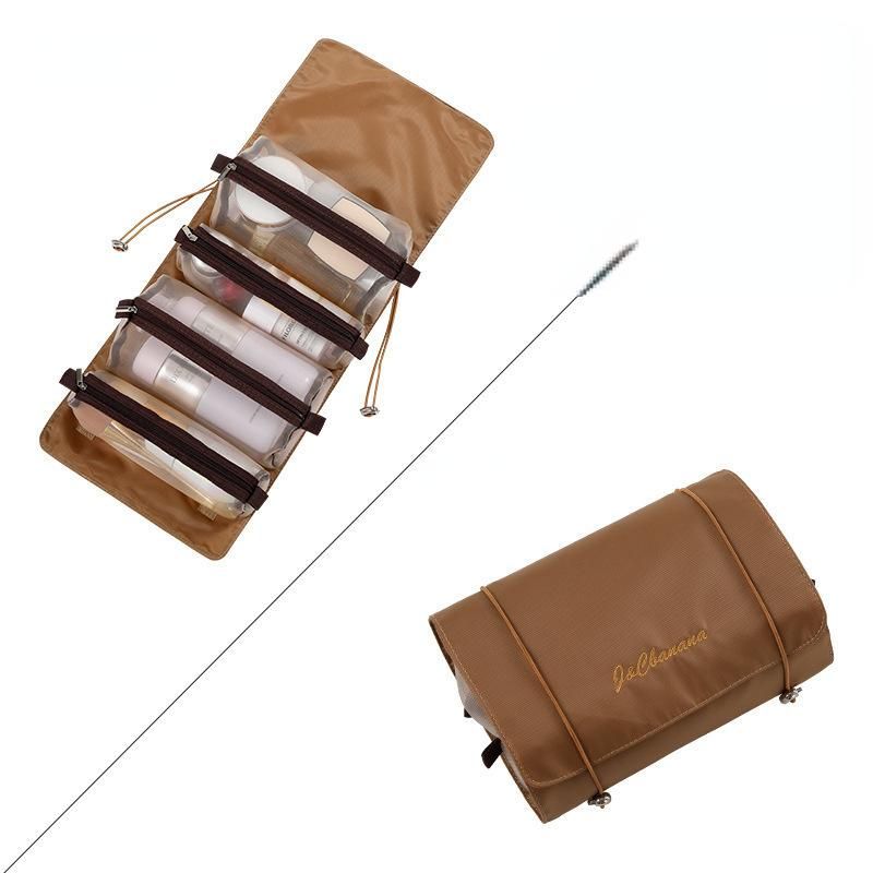 Women's Travel Cosmetic Bag Storage Organiser - Khaki