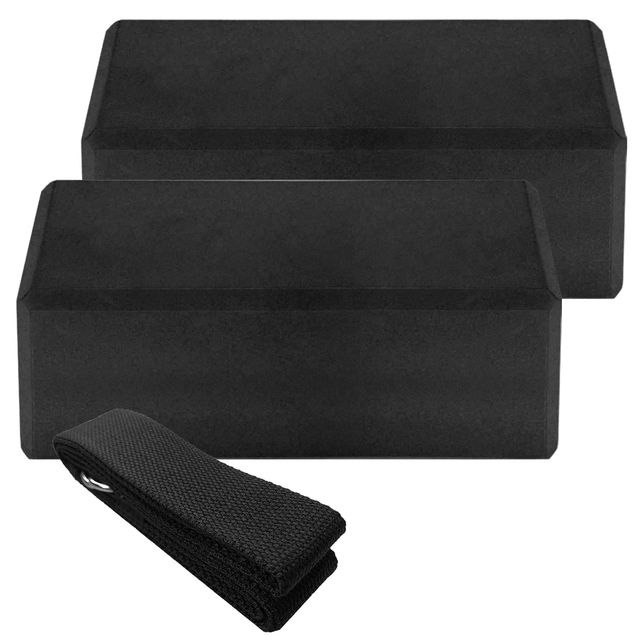 Lightweihgt Eco-Friendly Yoga Block Cork Wood Yoga 2 Black