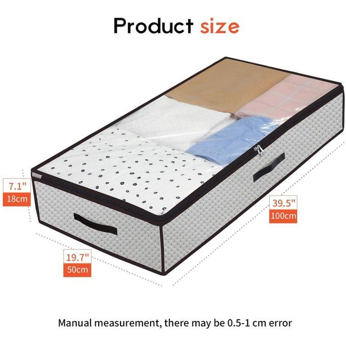 Under Bed Storage Bags Clothes Organizer Container 2 Pack