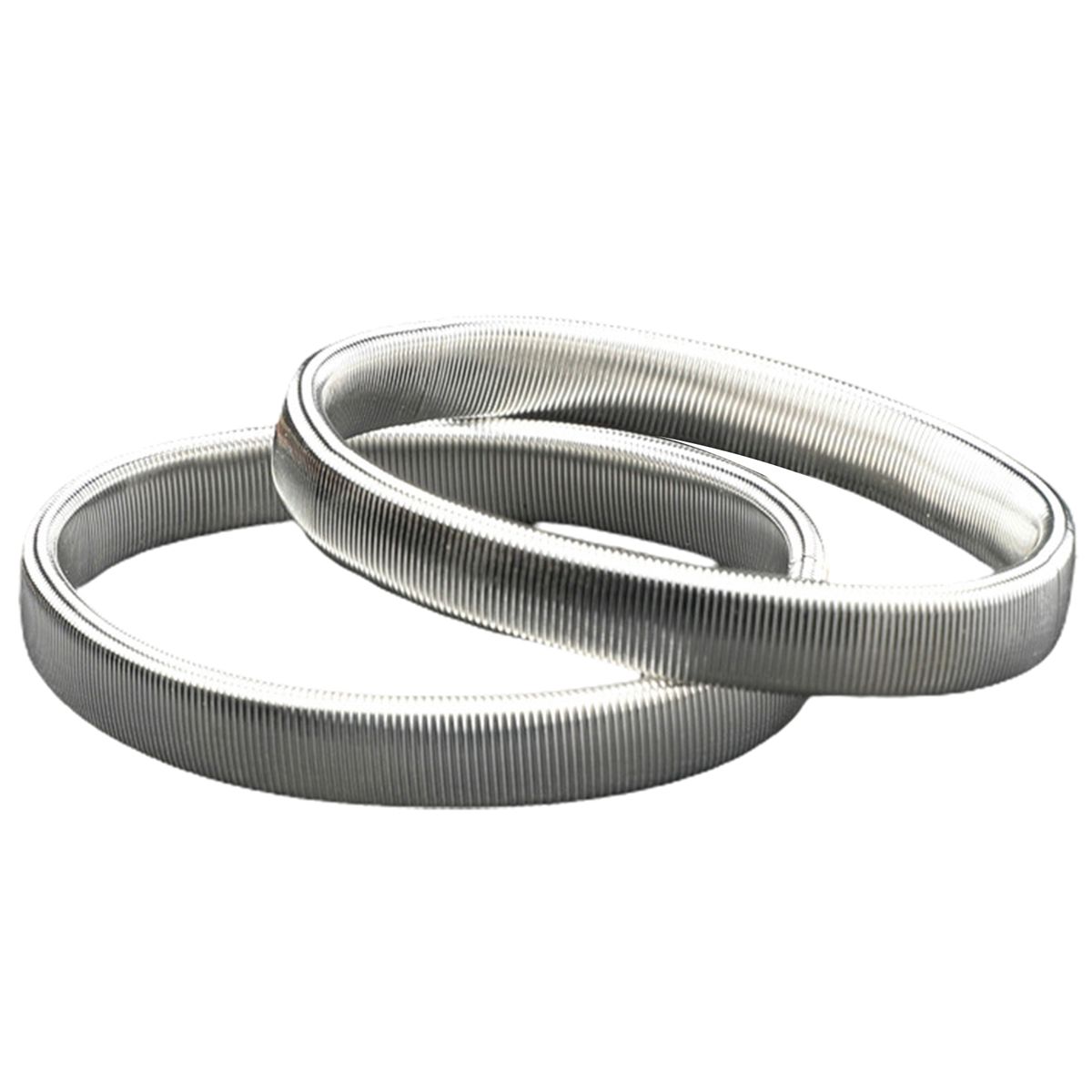 Cuff Bracelet Grooved Design Cuff Bangle Silver