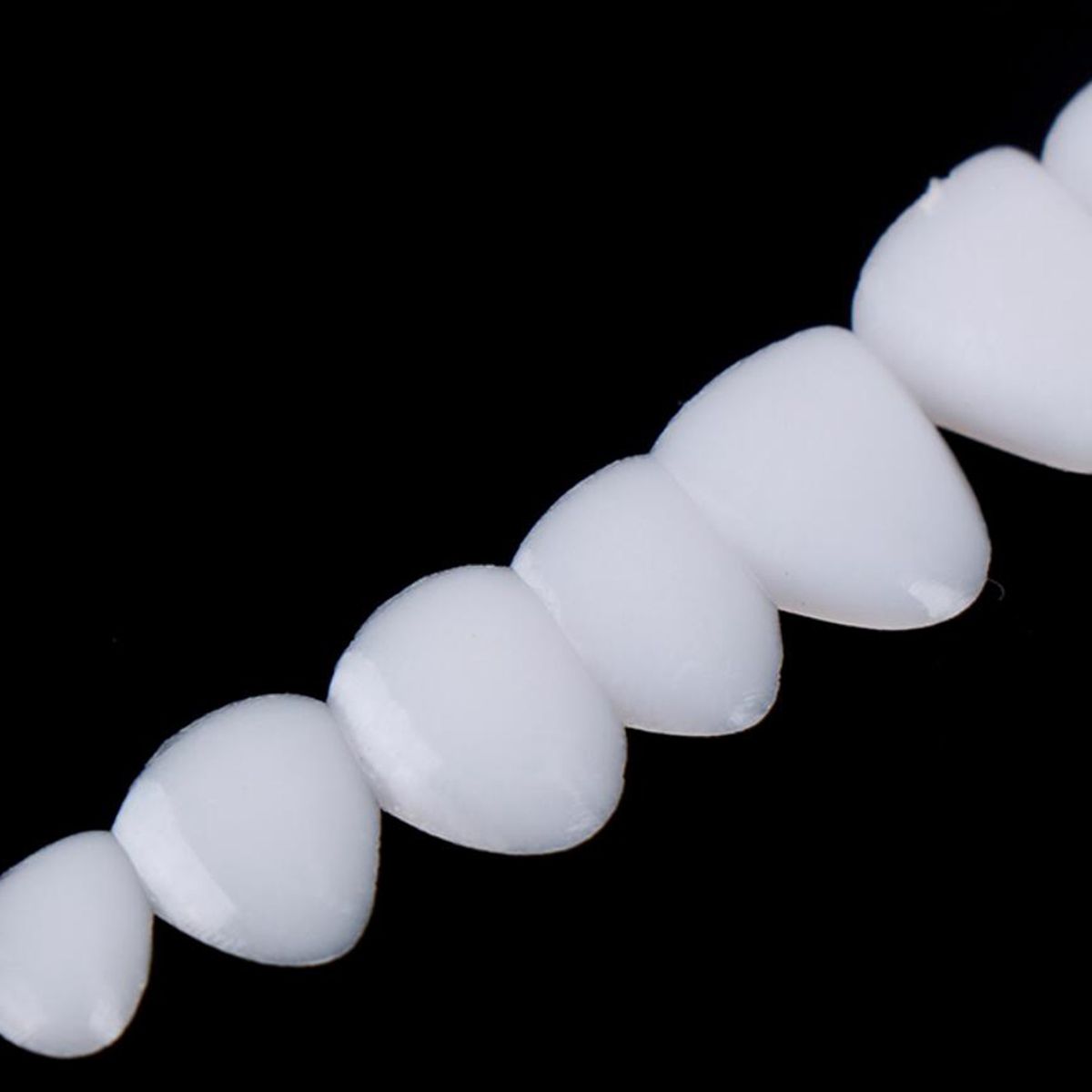 3pcs Teeth Veneers With 1 Bag Fitting Beads Temporary Teeth Snap On