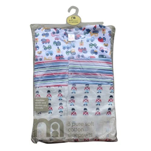 Baby Sleepsuits - Set of 3