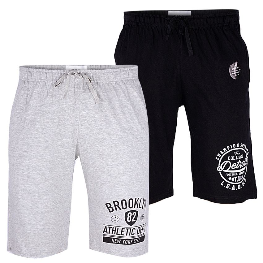 Black Grey Shorts Two Pack Black Small