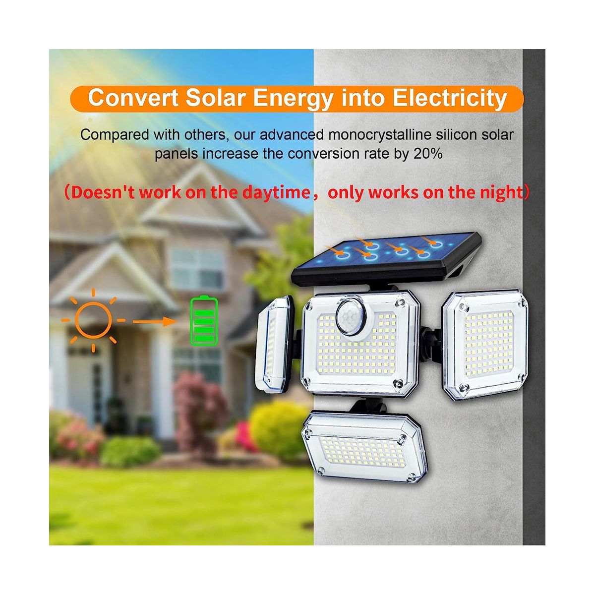 Solar Lights Outdoor Motion Sensor 333 LED Flood Lights,