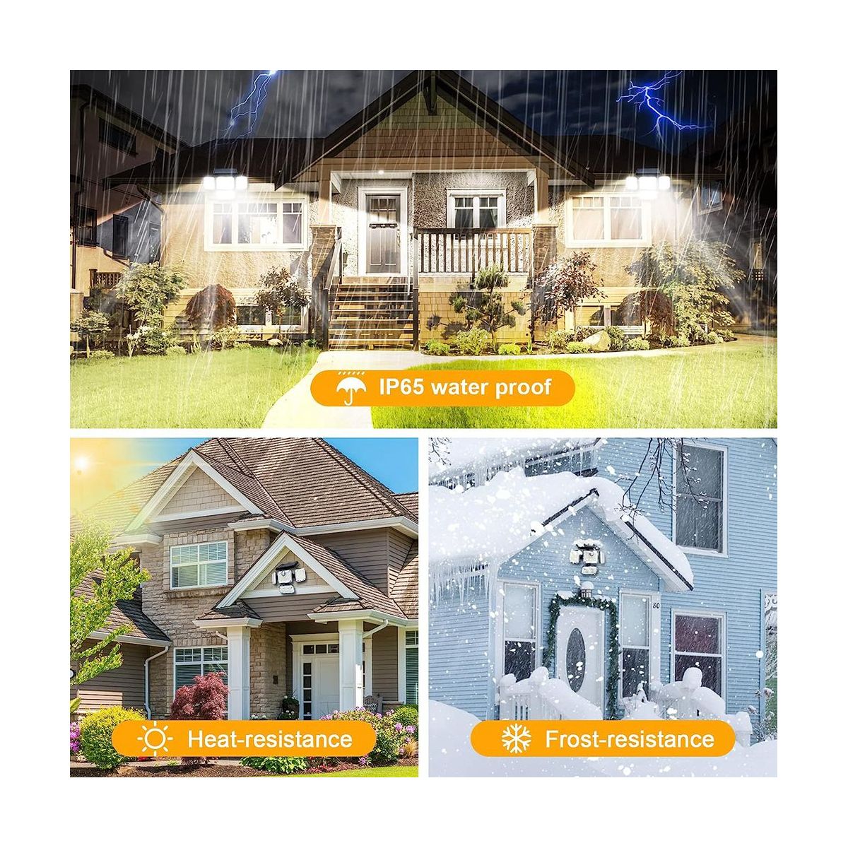 Solar Lights Outdoor Motion Sensor 333 LED Flood Lights,