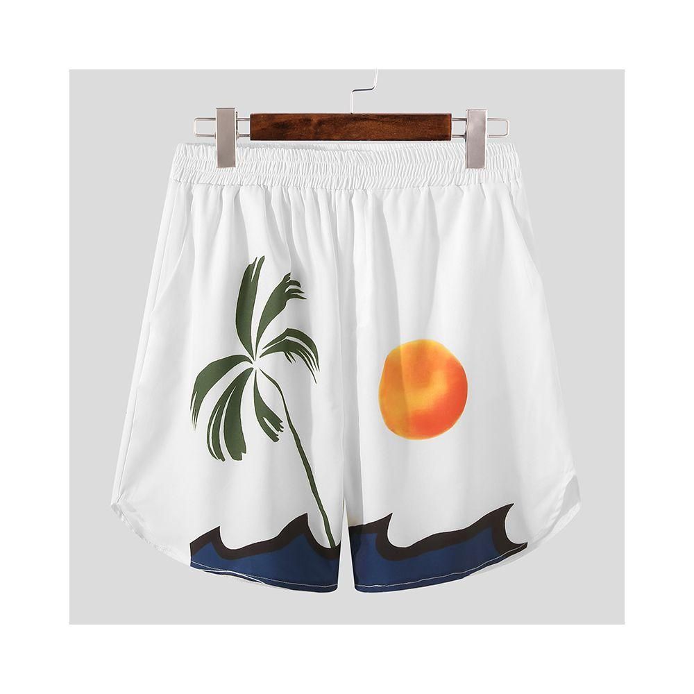 1Set 2 In 1 Men Sunset Beach Print Sets