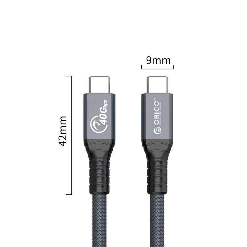 40Gbps Thunderbolt 4 USB-C / Tpye-C Data Cable, Cable Length:2m(Grey)