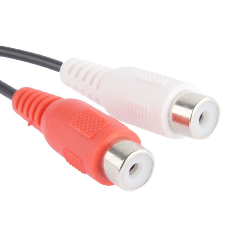 2 AV Female To 1 Male Y Splitter Video Cable