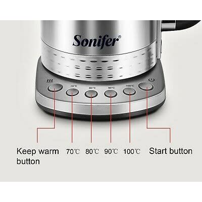 1.7l Water Electric Kettle Stainless Steel - Smart Whistle