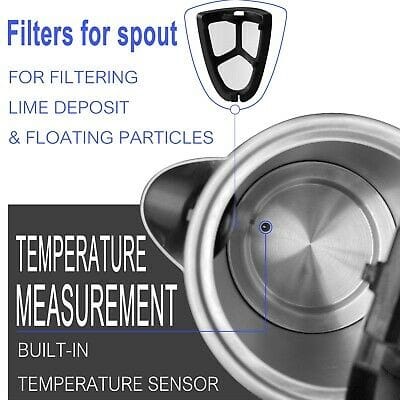 1.7l Water Electric Kettle Stainless Steel - Smart Whistle