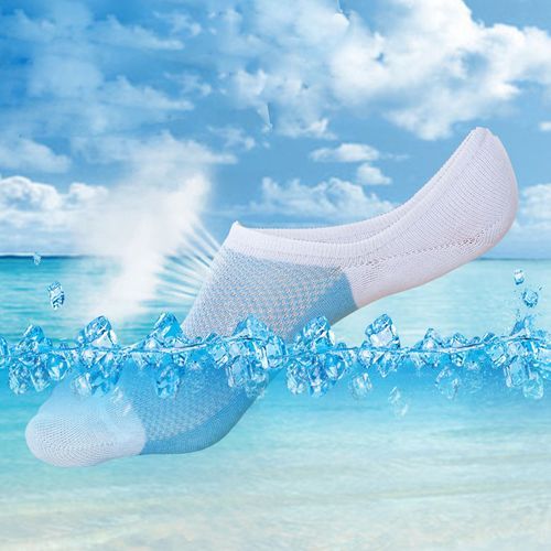 5 PairsSummer Non-Slip Silicone Invisible Cotton Ankle Socks