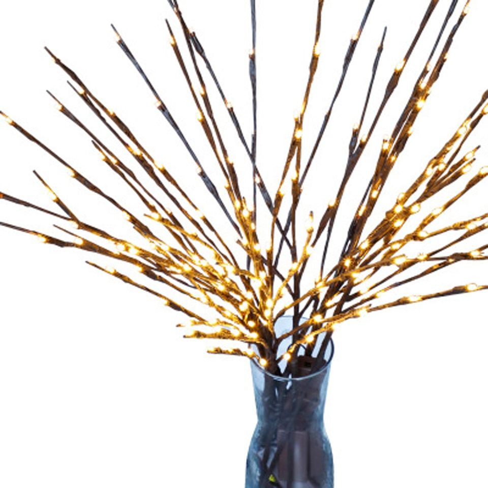 LED Willow Tree Branch Lamp Floral Night Lights 20 LED Vase Floral Lights Home Christmas Birthday Party Garden Indoor Decoration--Pink--