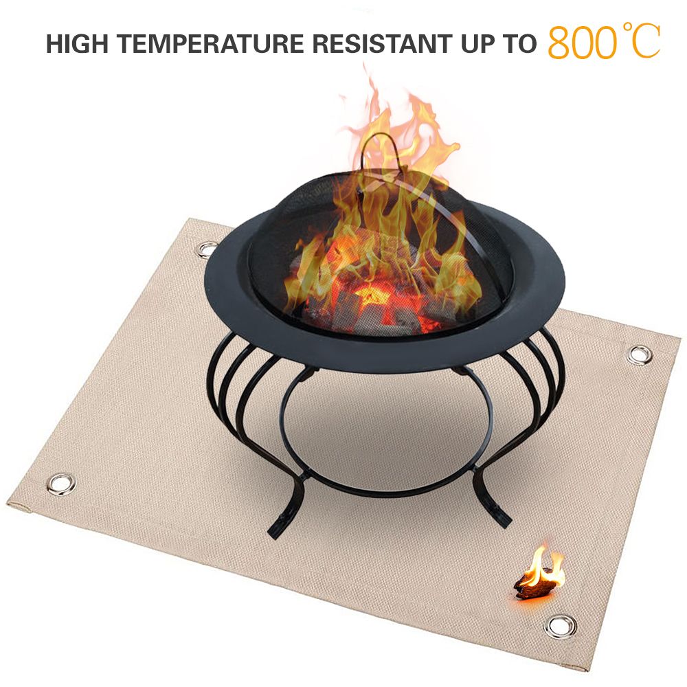 Outdoor Camping Fireproof Ember Mat Fire Pit Mat Grill Stove