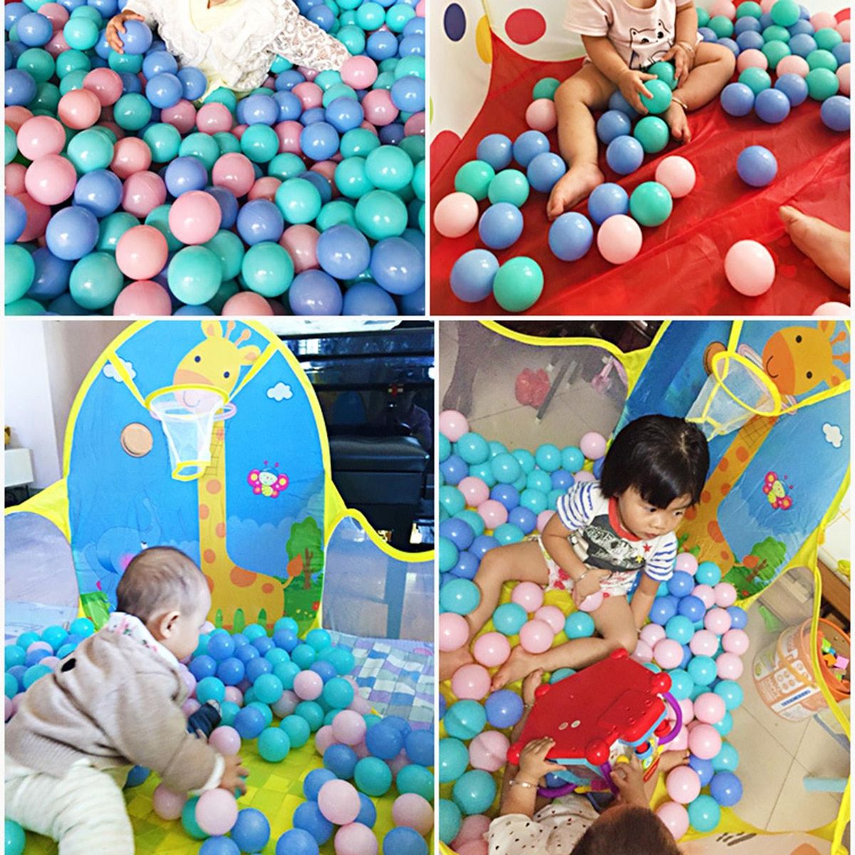 100Pcs Childrens Toy Balls Macaron Color Ball Pit Balls