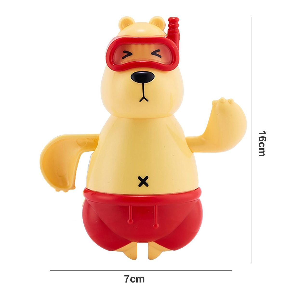 Swimming Polar Bear Toy Adorable Polar Bear Bath Toy Fun for Kids Yellow Red