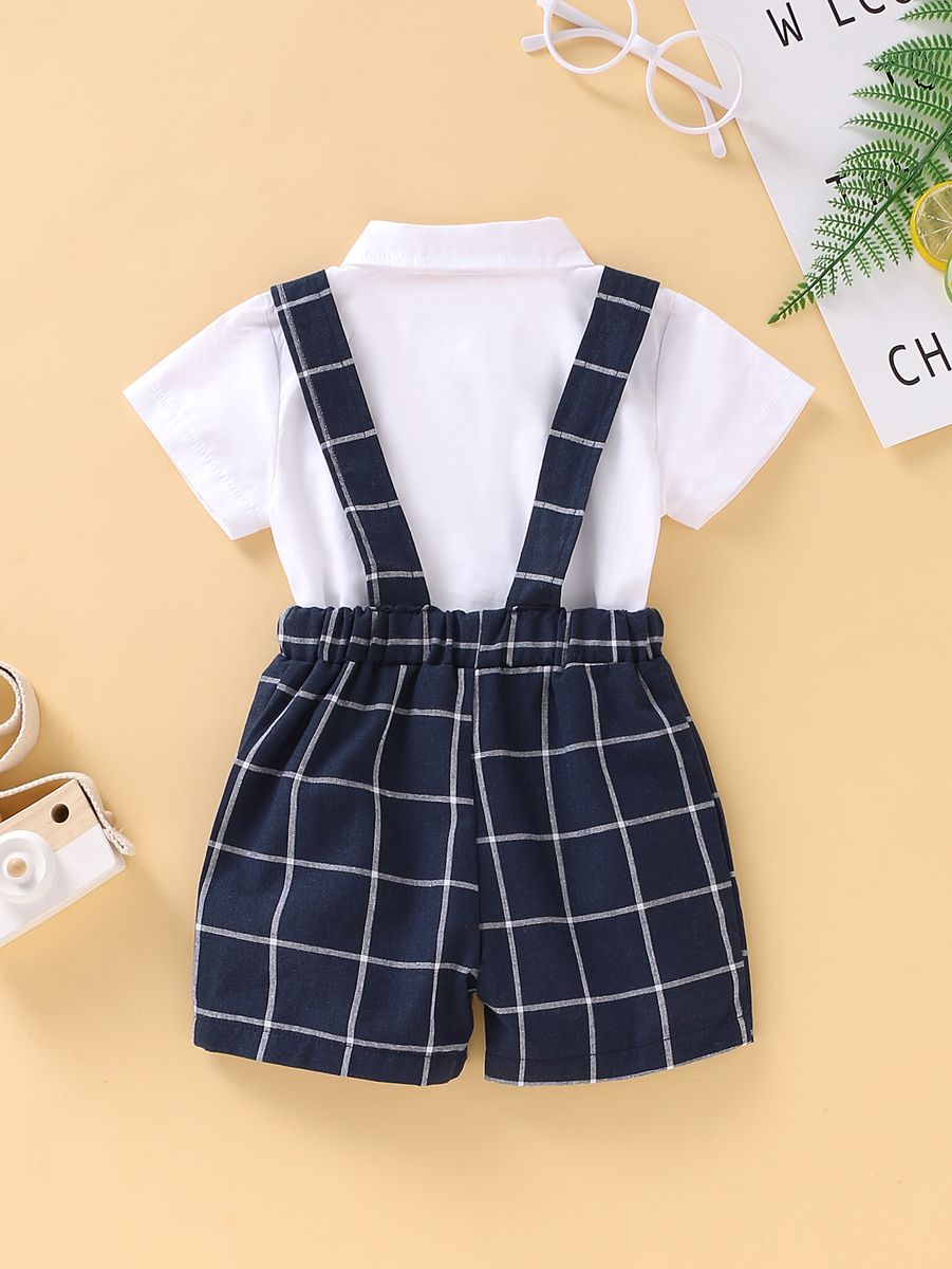 0-2 Years Baby Boys Formal Costumes Short Sleeve Clothes Set Mini Gentlman