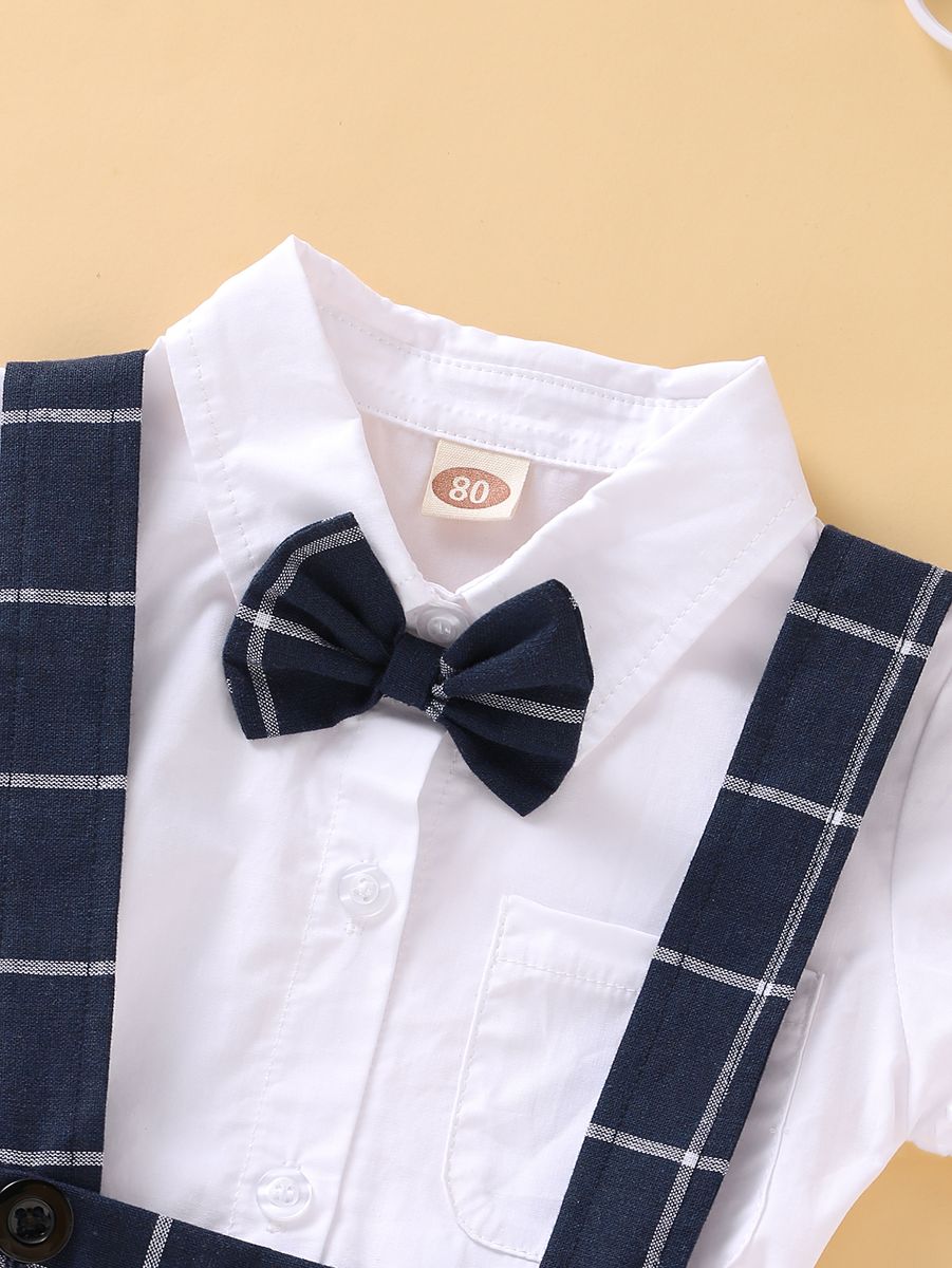 0-2 Years Baby Boys Formal Costumes Short Sleeve Clothes Set Mini Gentlman