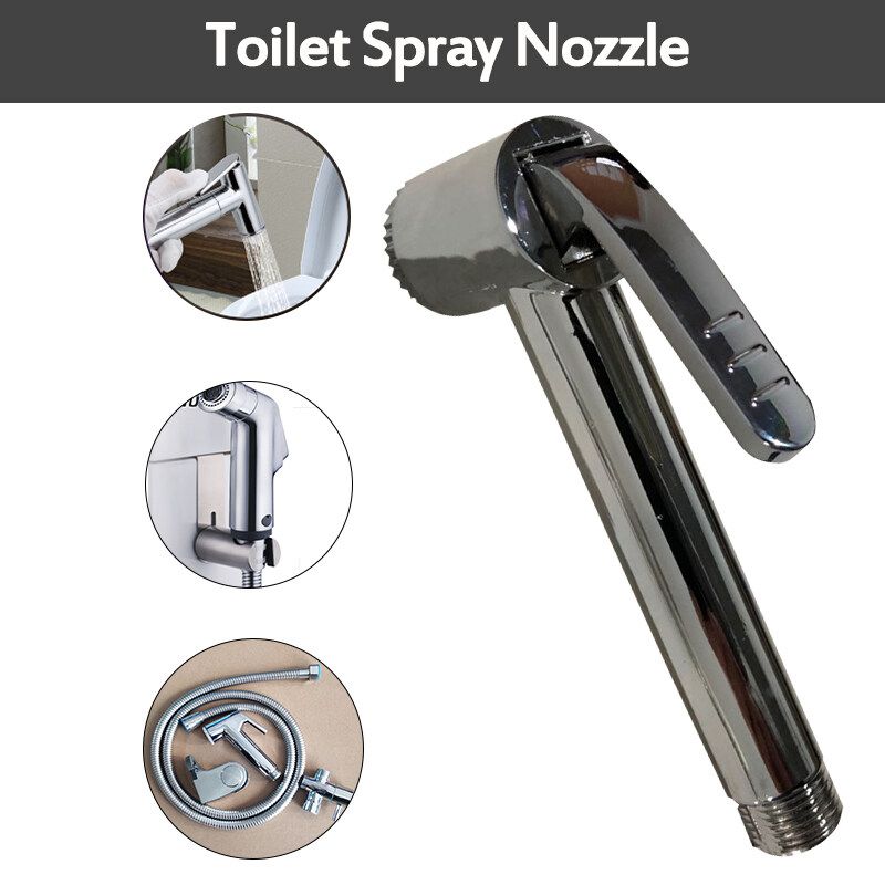 Bidet Nozzle Multifunctional Handheld Toilet Flusher Toilet Spray Nozzle Cleaning Hygienic Nozzle Water Diverter + Short Washer Set
