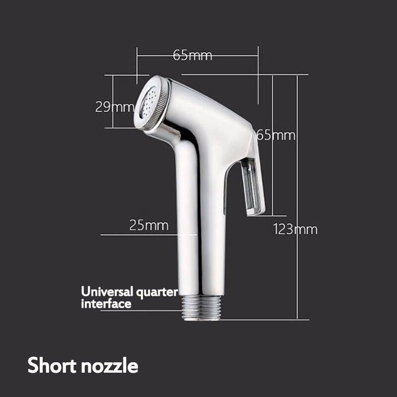 Bidet Nozzle Multifunctional Handheld Toilet Flusher Toilet Spray Nozzle Cleaning Hygienic Nozzle Water Diverter + Short Washer Set