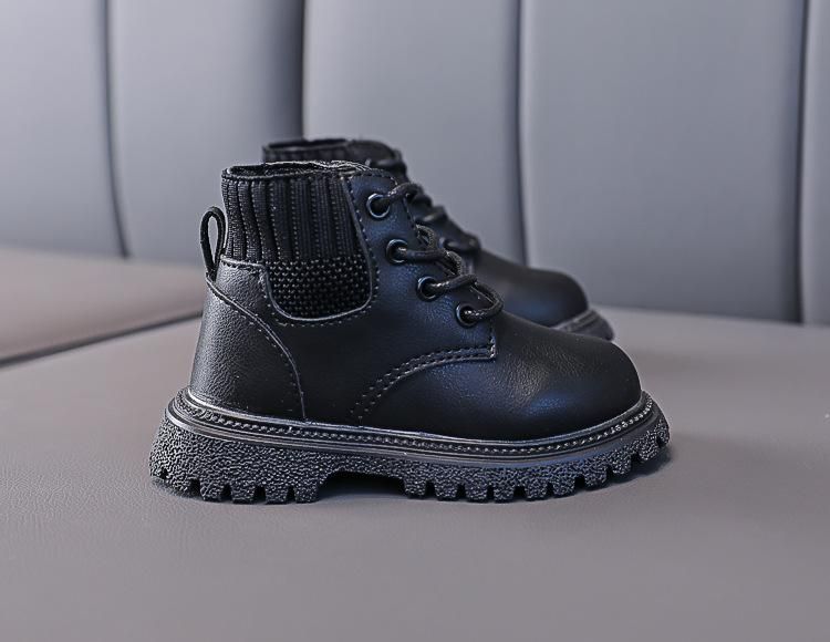 Children'S Boots Martin Boots Leather Martin Boots Black