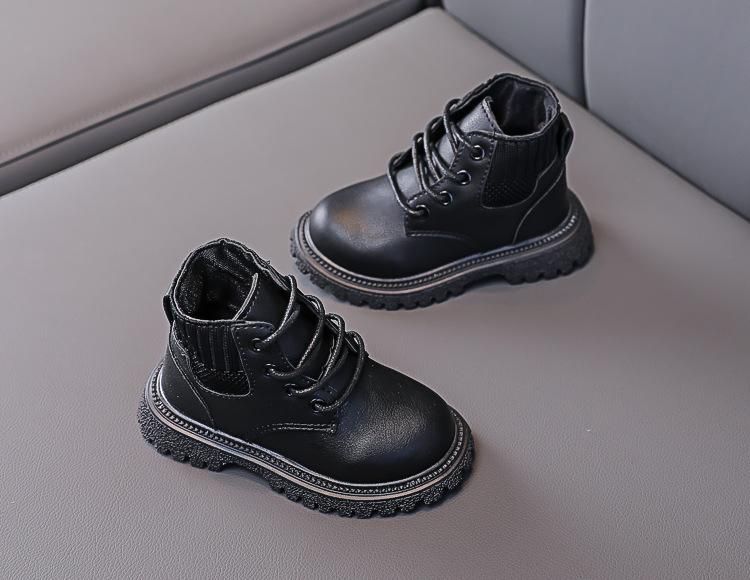 Children'S Boots Martin Boots Leather Martin Boots Black