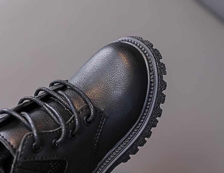 Children'S Boots Martin Boots Leather Martin Boots Black