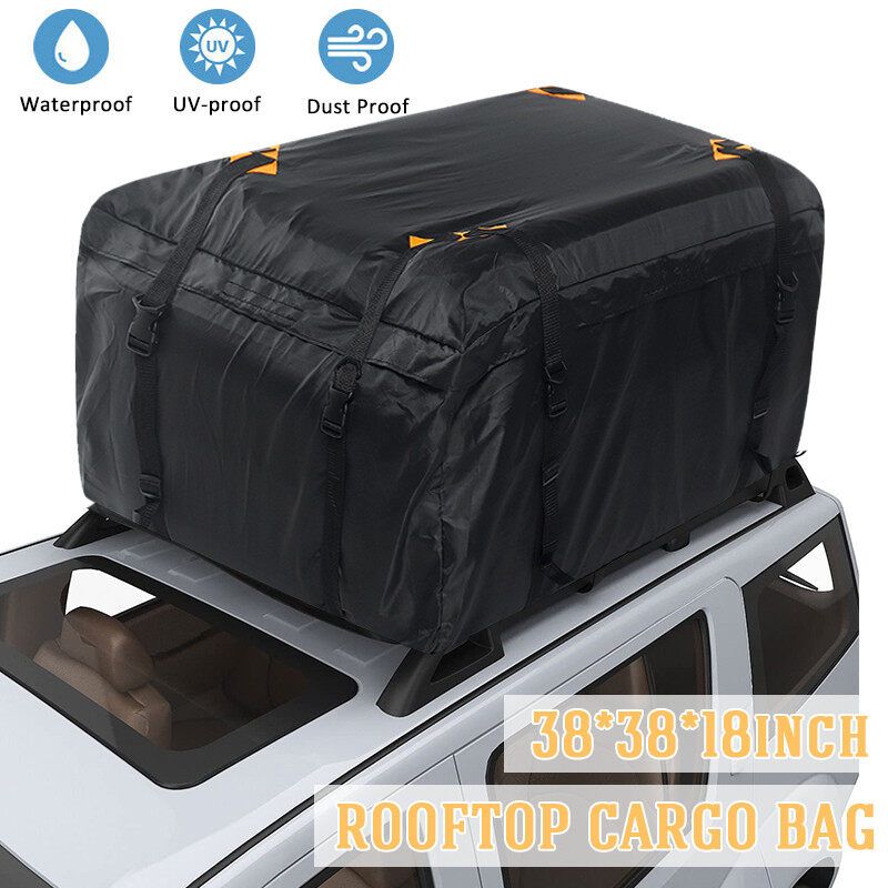(424L) Waterproof Car Roof Bag Storage Universal Rooftop Cargo Bag Travel Top Rack Luggage Carrier Box Cargo Bag Top Cargo Carrier For SUV Van Rack