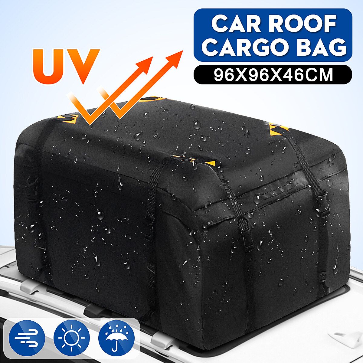 (424L) Waterproof Car Roof Bag Storage Universal Rooftop Cargo Bag Travel Top Rack Luggage Carrier Box Cargo Bag Top Cargo Carrier For SUV Van Rack