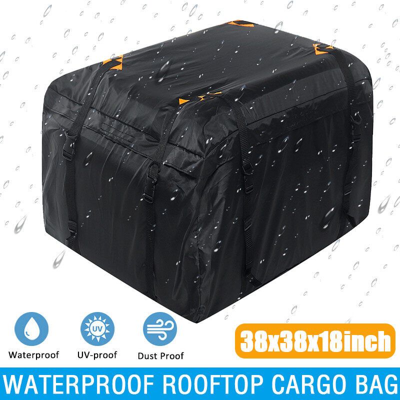 (424L) Waterproof Car Roof Bag Storage Universal Rooftop Cargo Bag Travel Top Rack Luggage Carrier Box Cargo Bag Top Cargo Carrier For SUV Van Rack