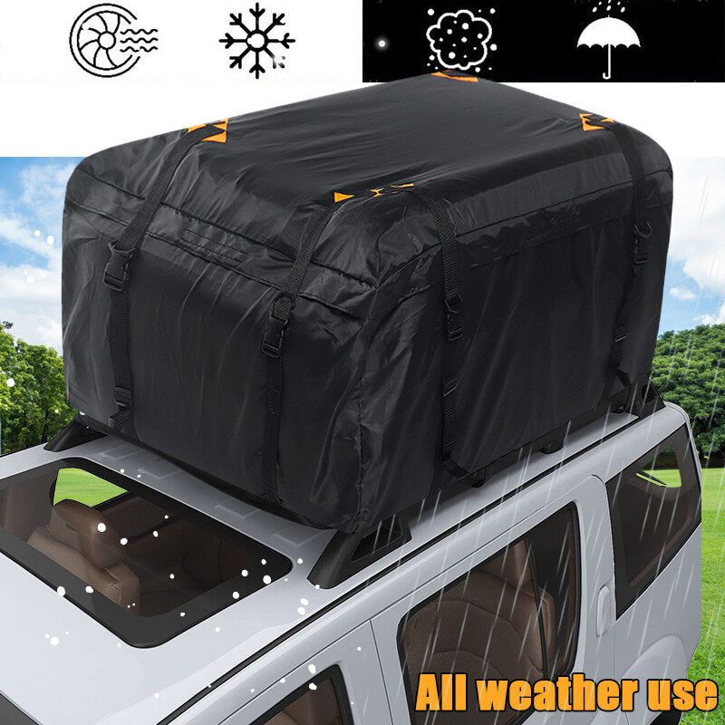 (424L) Waterproof Car Roof Bag Storage Universal Rooftop Cargo Bag Travel Top Rack Luggage Carrier Box Cargo Bag Top Cargo Carrier For SUV Van Rack