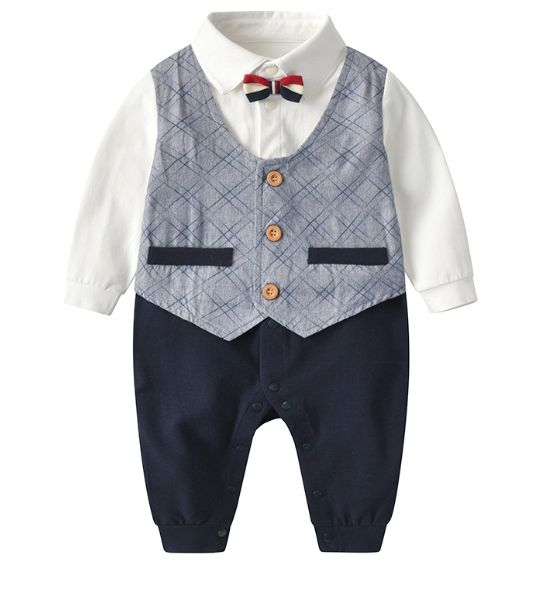 Baby Boy Gentleman Romper  Bodysuit