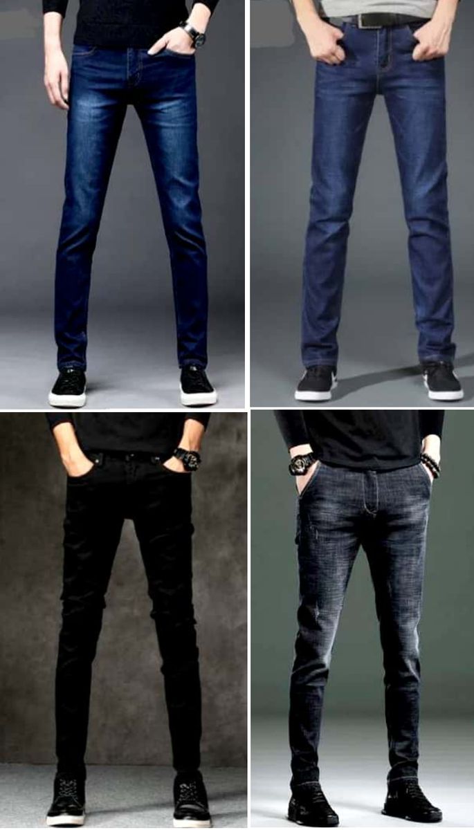Four Smart Stock Jeans- Blue+charcoal Black+wash Black+wash Blue