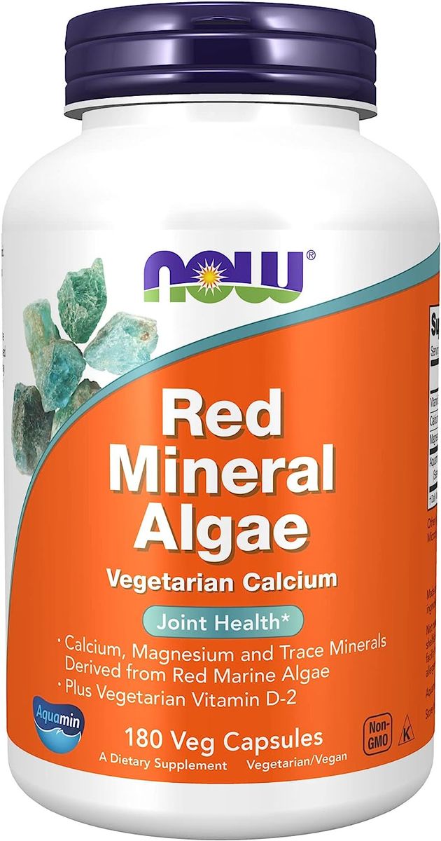 Red Mineral Algae Plus Vitamin D-2,180 Veg Capsules
