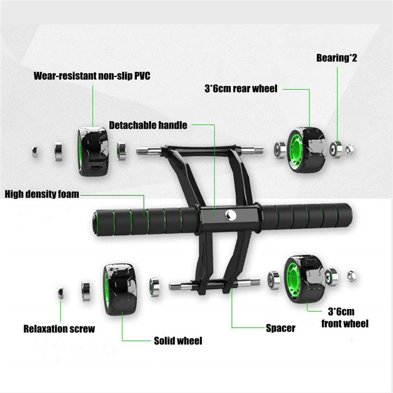 Four Wheeled Abdominal Wheel Ab Roller Fitness Equipment